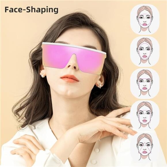 2 Pair Square Flat Top Sunglasses for Women Men, Big Fashion Oversized Rimless - Picture 3 of 7